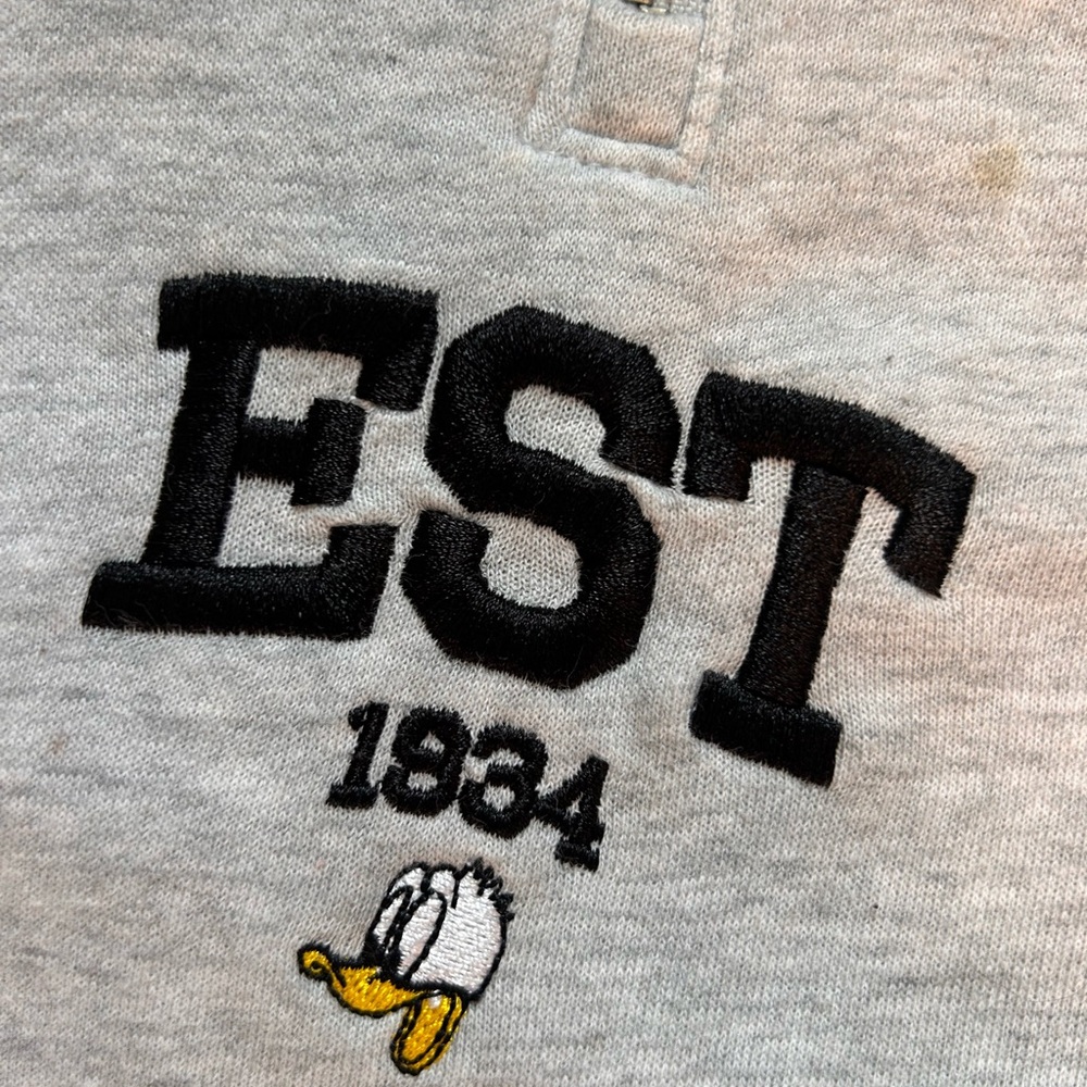 H&M Gray Sweatshirt with Embroidered Design